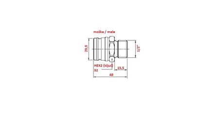 QUICK COUPLING FOR BRAKES MALE 1/2