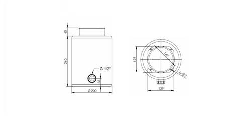 SERBATOIO IN METALLO ROLL PP 8 LITRO ORIZZONTALE-VERTICALE