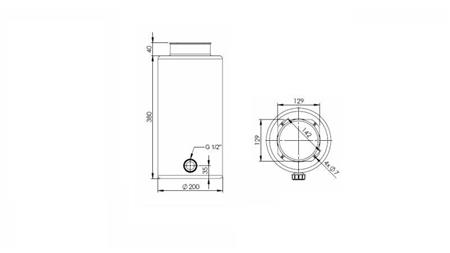 RESERVORIO METÁLICO ROLL PP 12 LITROS HORIZONTAL-VERTICAL - dimensiones