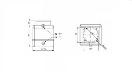 PVC RESERVOIR ROLL PP 4 LITER HORIZONTAL-VERTICAL-dimensions