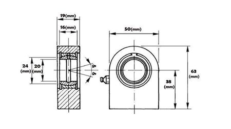 cojinete de soldadura plano con lubricación fi 20/50