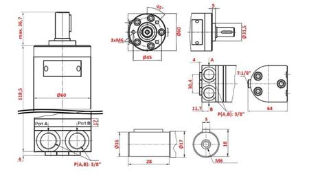 HYDRAULIC MOTOR MM 40 -side