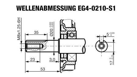 gasoline engine EG4-210cc-5,10kW-3.600rpm-H-KW20x53-hand start