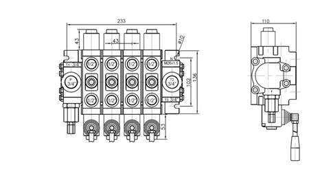 HYDRAULIC VALVE 4xPC70