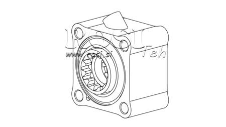 GEAR DRIVE FOR HYDRAULIC PUMP - ZF1 ALUMINIUM