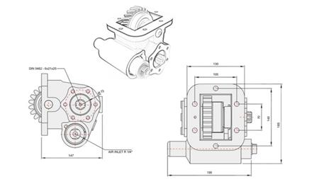 Dimenzije HIDRAULIČNE PUMPE - IVECO 475 SMLX