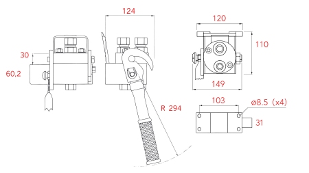 MULTI-FASTER KOPPELING 2-WEG BSP 1/2 MOBIEL DEEL