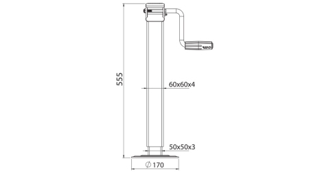 LEGGI DI SUPPORTO FILETTATO 350MM - 1.000KG