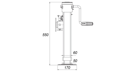 LEGGI DI SUPPORTO FILETTATE CON FLANGE 350MM - 1.000KG