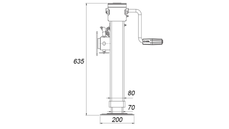 LEGGI DI SUPPORTO FILETTATO CON FLANGIA 380MM - 4.000KG