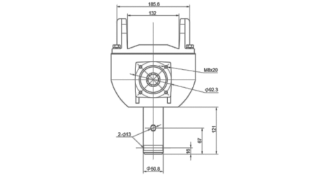 CUTIE DE VITEZE ÎN UNGHI KSR50 3:1 (50CP-36.7KW)