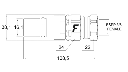 MUŠKA BRZA SPOJKA ZA MULTI-FASTER 1/4 MOBILNI DIO