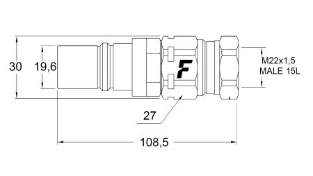 VĪRIEŠU ĀTRAIS SAVIENOJUMS MULTI-FASTER 3/8 MOBILĀ DAĻA