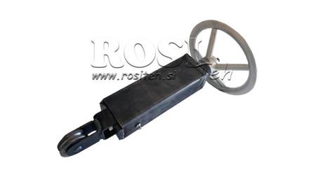 WIRE ROPE TENSIONER WITH WHEEL FOR TRAILER HAND BRAKE WITH PULLEY