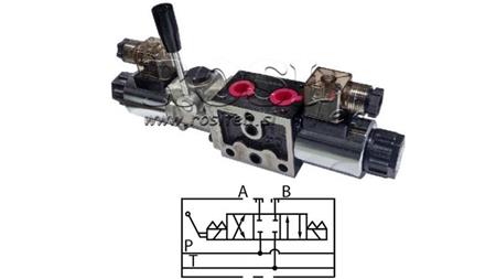 IDRAULICO MANUALE E VALVOLA ELETTROMAGNETICA YEAT-ASSEMBLATO 12V N1