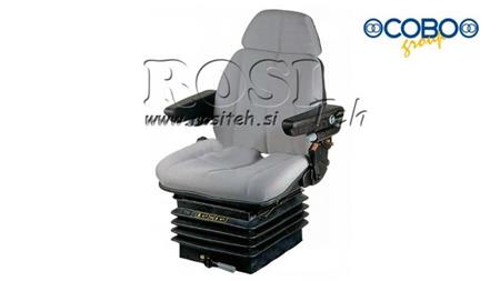 PNEUMATIC SEAT FOR TRACTOR WITH ARMREST - ARTIFICIAL LEATHER