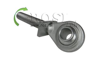 THREADED STANDARD HOOK CAT.1 FOR TOP LINK M30X3 RIGHT THREAD