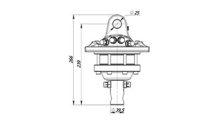 ROTATORE IDRAULICO 1000/500 KG CON ASSE