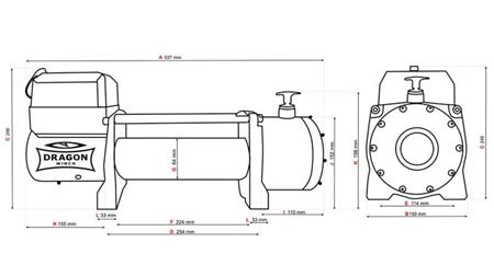 12 V ELECTRIC WINCH DWM 13000 HD - 5897 kg - SYNTHETIC ROPE