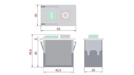 VYPÍNAČ on/off 5E4 250V 6A