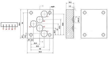 CLOSED BASE PLATE CETOP5