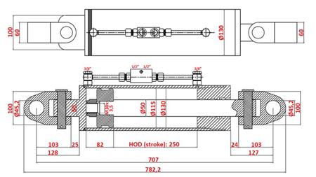 BRACCIO A 3 PUNTI IDRAULICO SPECIAL - 4 CAT. 115/50-250 (180-380HP)(45,2mm)