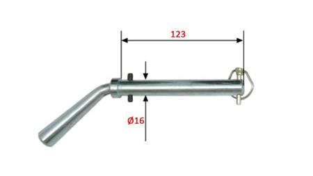 HOOK PIN FI16 FOR HINGE BRACKET FI78 DOUBLE GROOVE