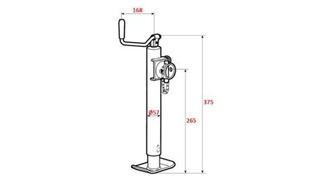 THREADED PARKING JACK WITH TUBE MOUNTING 1300kg