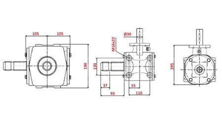 ANGLE REDUCER 1:1.56 (56HP-43kW)