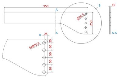MONTAJE UNIVERSAL (900mm) HIDRÁULICA DELANTERA PARA TRACTOR 1500kg