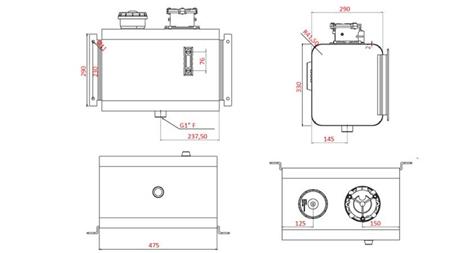 METAL OIL TANK TOP 40 Lit 320x290x475mm