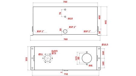 ΜΕΤΑΛΛΙΚΟΣ ΔΕΞΑΜΕΝΑΣ 100 ΛΙΤΡΩΝ ΚΥΒΟΣ 445x355x700mm ΠΡΟΕΤΟΙΜΑΣΙΑ ΓΙΑ ΦΙΛΤΡΟ ΕΠΙΣΤΡΟΦΗΣ