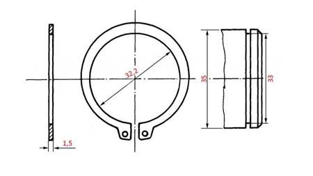 RETAINING RING - SEEGER DIN 471 FOR FEMALE QUICK COUPLING