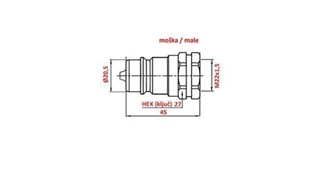 RÝCHLOSPOJKA TRACTOR SAMEC M22x1,5