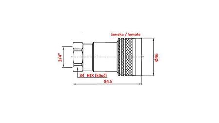 QUICK COUPLING TRACTOR FEMALE 3/4