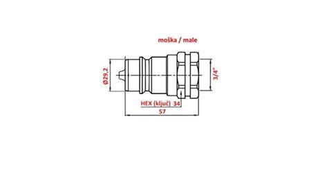 QUICK COUPLER TRACTOR MALE 3/4