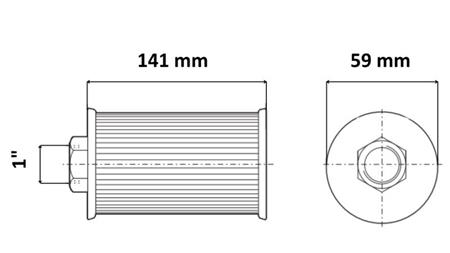 FILTRO DI ASPIRAZIONE IDRAULICO METALLO 1 - 45 LIT