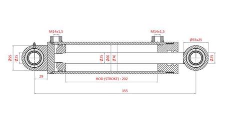 HIDRAULIČNI VOLANSKI CILINDAR FIAT-NEW HOLLAND 5126941, 5131098, 5137121, 5140208