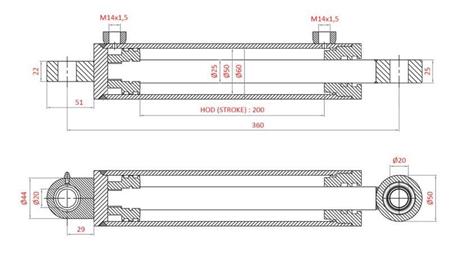 CILINDRO DE DIRECCIÓN HIDRÁULICO FIAT-NEW HOLLAND OEM-5164023
