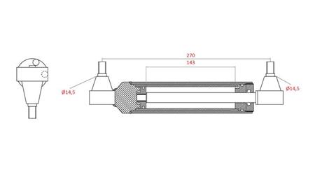 HYDRAULIC STEERING CYLINDER MASSEY FERGUSON OEM-3401240M91, 0011403U91, 192749M92, 168009M92, 183