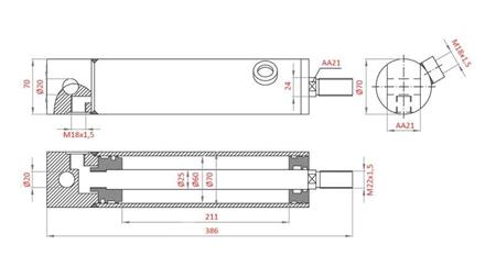 CILINDRO DE DIRECCIÓN HIDRÁULICO MASSEY FERGUSON OEM-3483329M92