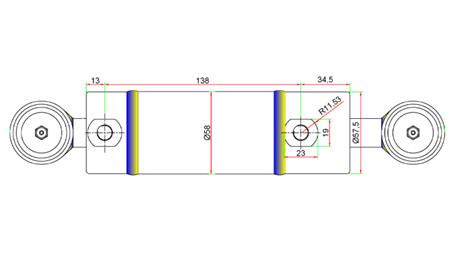 HYDRAULIC POWER STEERING CYLINDER JOHN DEERE  OEM-AM147174, AM118796