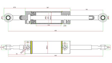 HIDRAVLIČNI VOLANSKI CILINDER JOHN DEERE OEM-AM108777