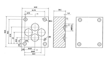 CLOSED BASE PLATE CETOP 3