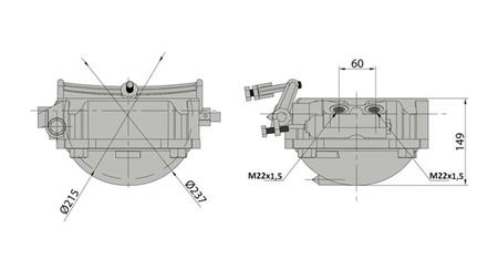 TIPPING TELESCOPIC CYLINDER - MEILLER KIPPER CRADLE