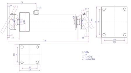 CILINDRO TELESCÓPICO 3 EXTENSIONES 805MM K3B-5T