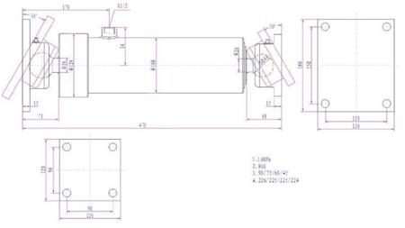 TELESCOPIC CYLINDER 4 EXTENSIONS  900MM K4B-7TS