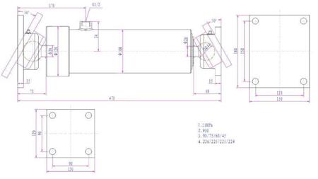 CILINDRO TELESCOPICO 4 GRADI  900mm K4B-7TS