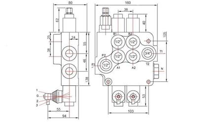 HYDRAULIC VALVE 2xP80