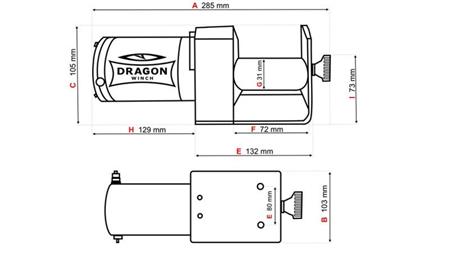 12 V ELECTRIC WINCH DWM 2000 ST - 907 kg